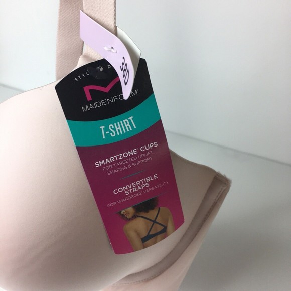 Maidenform DM7543 One Fabulous Fit 2.0 Tailored Demi T-Shirt Bra 38D Sandshell - Picture 4 of 7